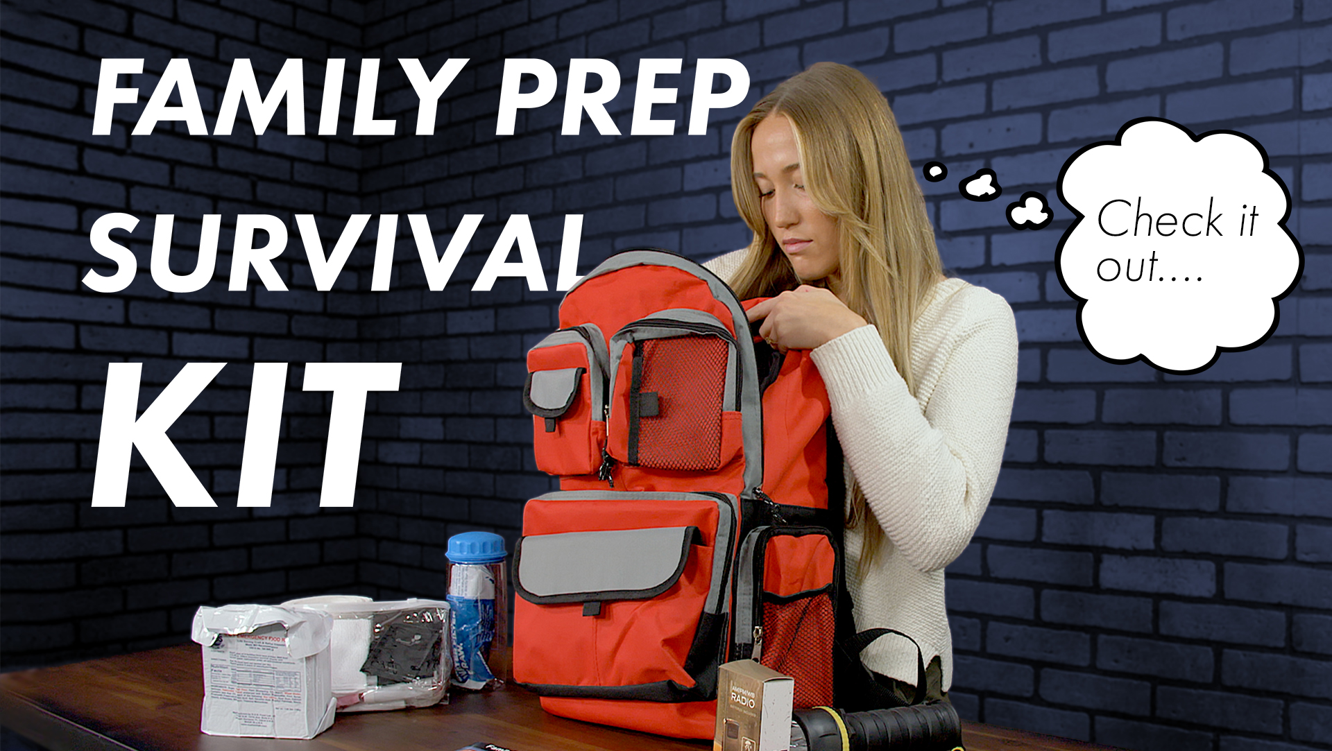 Family Emergency Kit - 2 Person | All-in-one Survival Kit Backpack